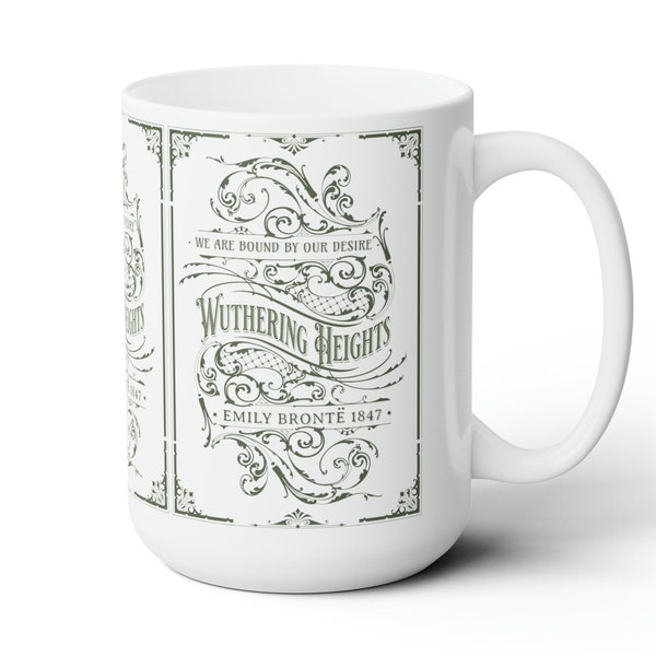 Wuthering Heights Coffee Mug, Emily Brontë Historical Romance Mug Bookish Literary Gift, Heathcliffe Fan Art Gift, Bookclub Mug