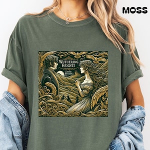 Sturm Höhe T-Shirt Emily Brontë Romantasy Literatur Shirt Bücherwurm Academia Geschenk für ihren Geburtstag