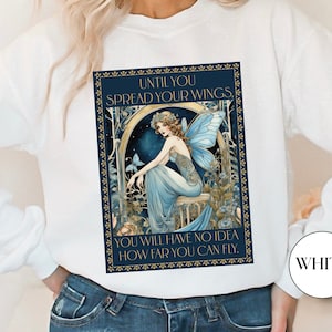 Fairycore Sweatshirt Fee Faerie Fae Geschenk Weibliche Empowerment Cottagecore Shirt Devine Mystisch Magische Fee Tarot Karte Licht Academia Geschenk