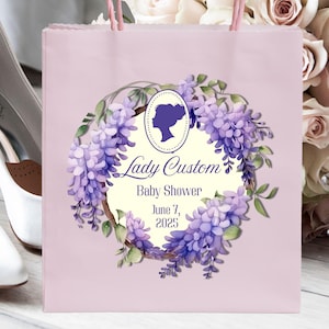 Sticker personnalisé thème Régence pour baby shower
