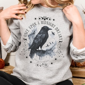 Edgar Allan Poe, Bluza Raven, Poeta, Sweter Miłośnik Poezji, Miłośnik Książek, Nawiedzający Gotycki Prezent, Światło, Mroczna Akademia, Horror Film Top