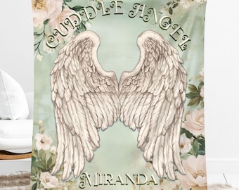 Anpassad filt Änglavingar Plyschfilt: Mysig andlig gåva