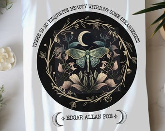 Blanket, Edgar Allan Poe, Nevermore The Raven Throw, Book Lover Reading Blanket, Gothic, Light, Dark Academia, Horror Movie Watching Blanket