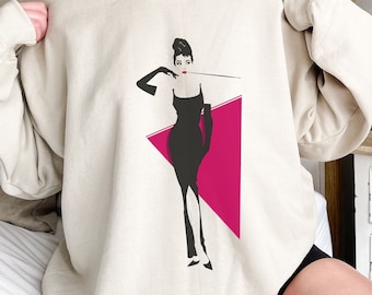 Breakfast at Tiffanie's Sweatshirt , Classic Audrey Crew, Girls Brunching Weekend Sweater, Women's Shirt, NYC Paris Shirt Gift For Mom
