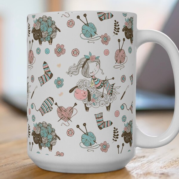 Knitting Mugs Etsy