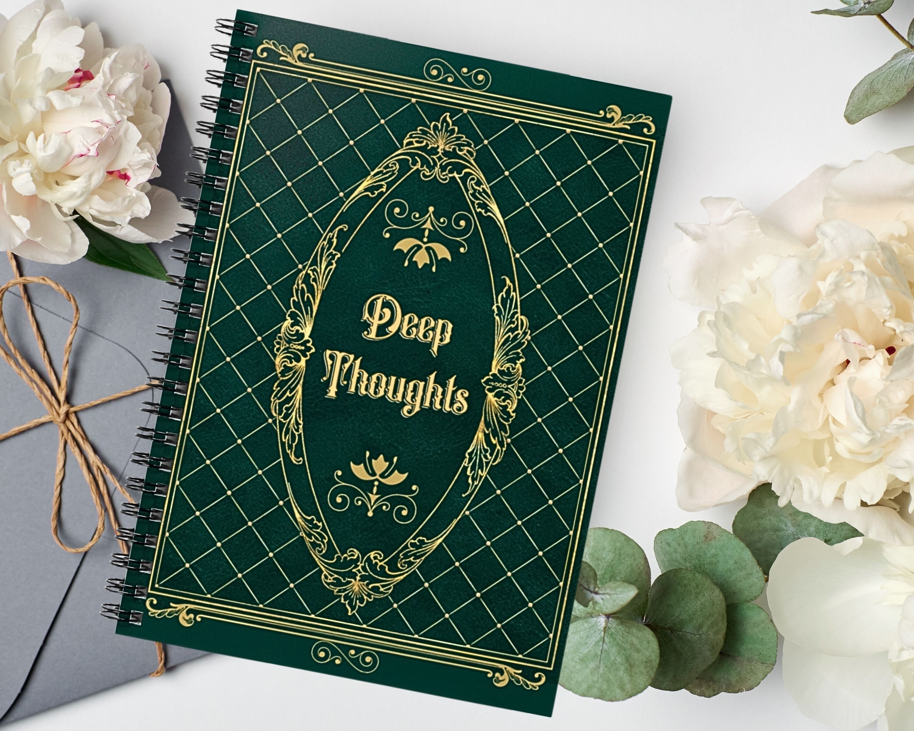 Vintage Victorian Journal Notebook, First Edition Book Lover