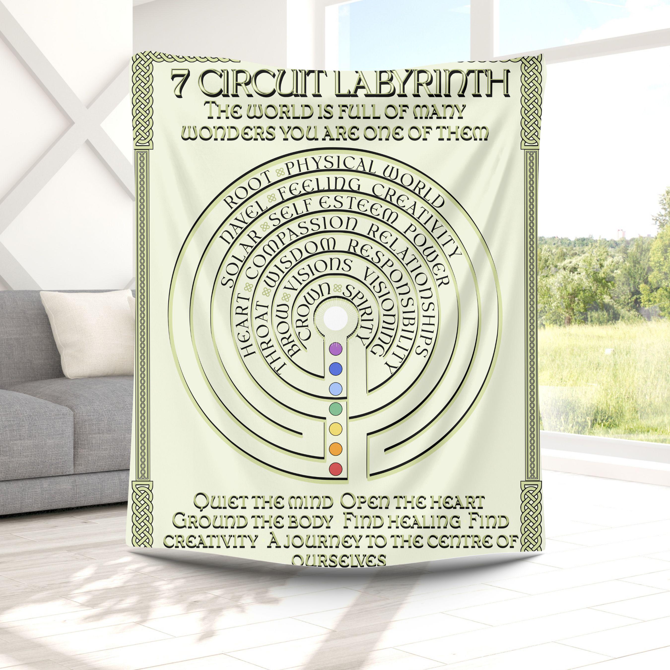 Labyrinth Custom 7 Circuit Blanket Meditation Tool Chakras and Circuit ...