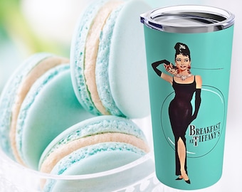 Breakfast at Tiffany's 20oz Tumbler, Classic Audrey Crew, Girls Brunching Weekend, Holly Golightly Fan Gift For Mom, Book Club Gift