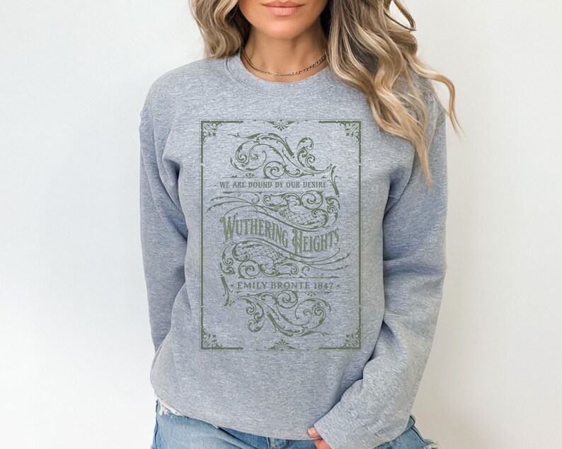 Wuthering Heights Sweatshirt, Emily Brontë Historical Romance Sweater Bookish Literary Gift, Heathcliffe Fan Art Gift, Bookclub Shirt