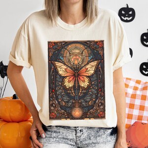Stained Glass Butterfly Tarot Card TShirt