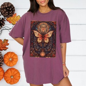Stained Glass Butterfly Tarot Card TShirt