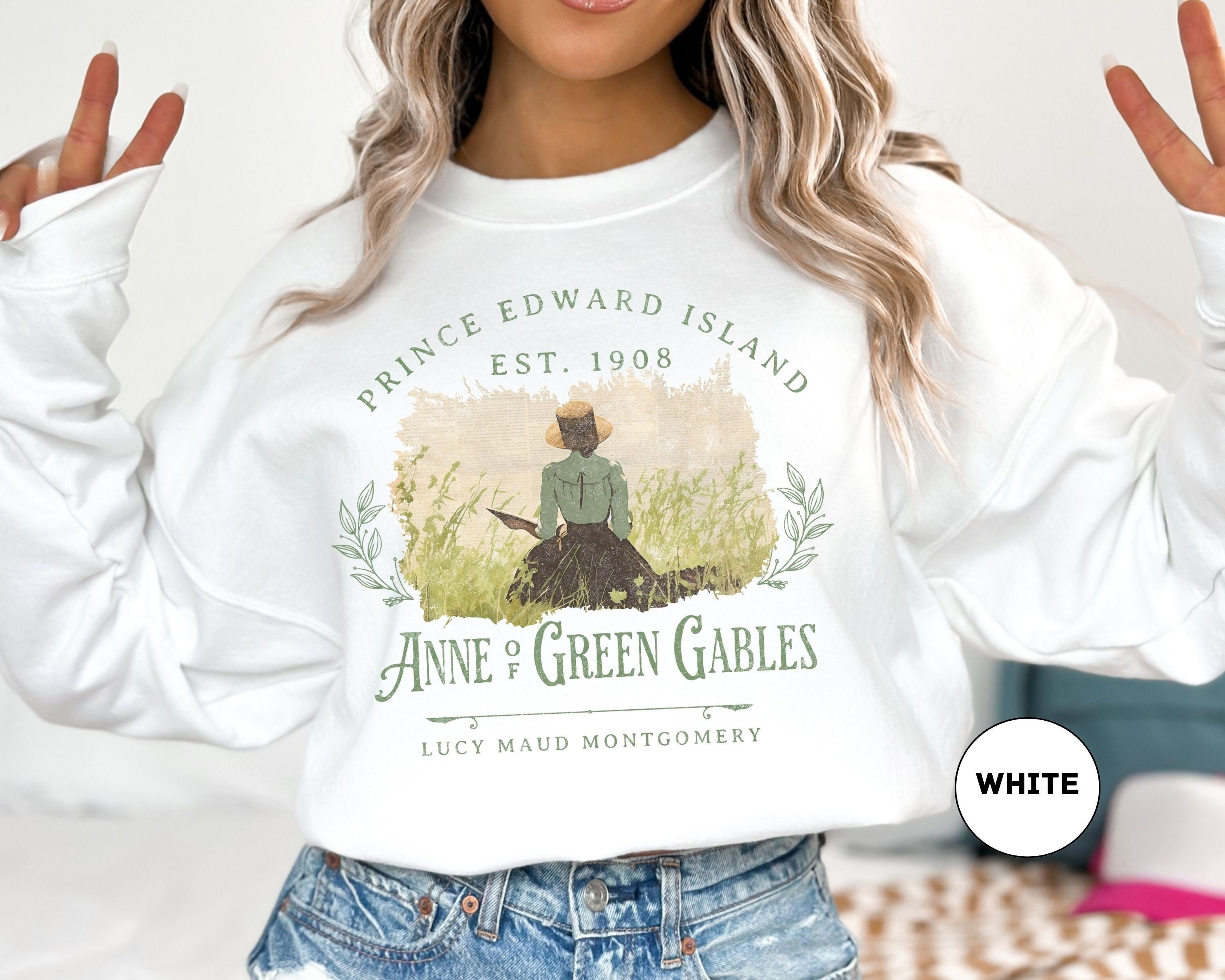 トップス 80's vintage Anne of Green Gables sweat Vintage Green Gables Illustration Sweatshirt – Shop At Sullivan