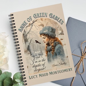 Anne Auf Green Gables Notizbuch, Cottagecore, Tagebuch, Lucy Maud Montgomery Fan, persönliches Tagebuch, Lesebuch, Buchclub Buchliebhaber, literarisches Geschenk