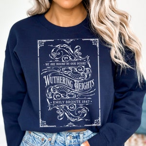 Wuthering Heights Sweatshirt, Emily Brontë Historical Romance Sweater Bookish Literary Gift, Heathcliffe Fan Art Gift, Bookclub Shirt