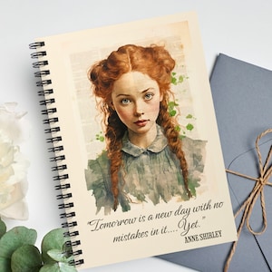Anne Auf Green Gables Notizbuch, Cottagecore, Tagebuch, Lucy Maud Montgomery Fan, persönliches Tagebuch, Lesebuch, Buchclub Buchliebhaber, literarisches Geschenk