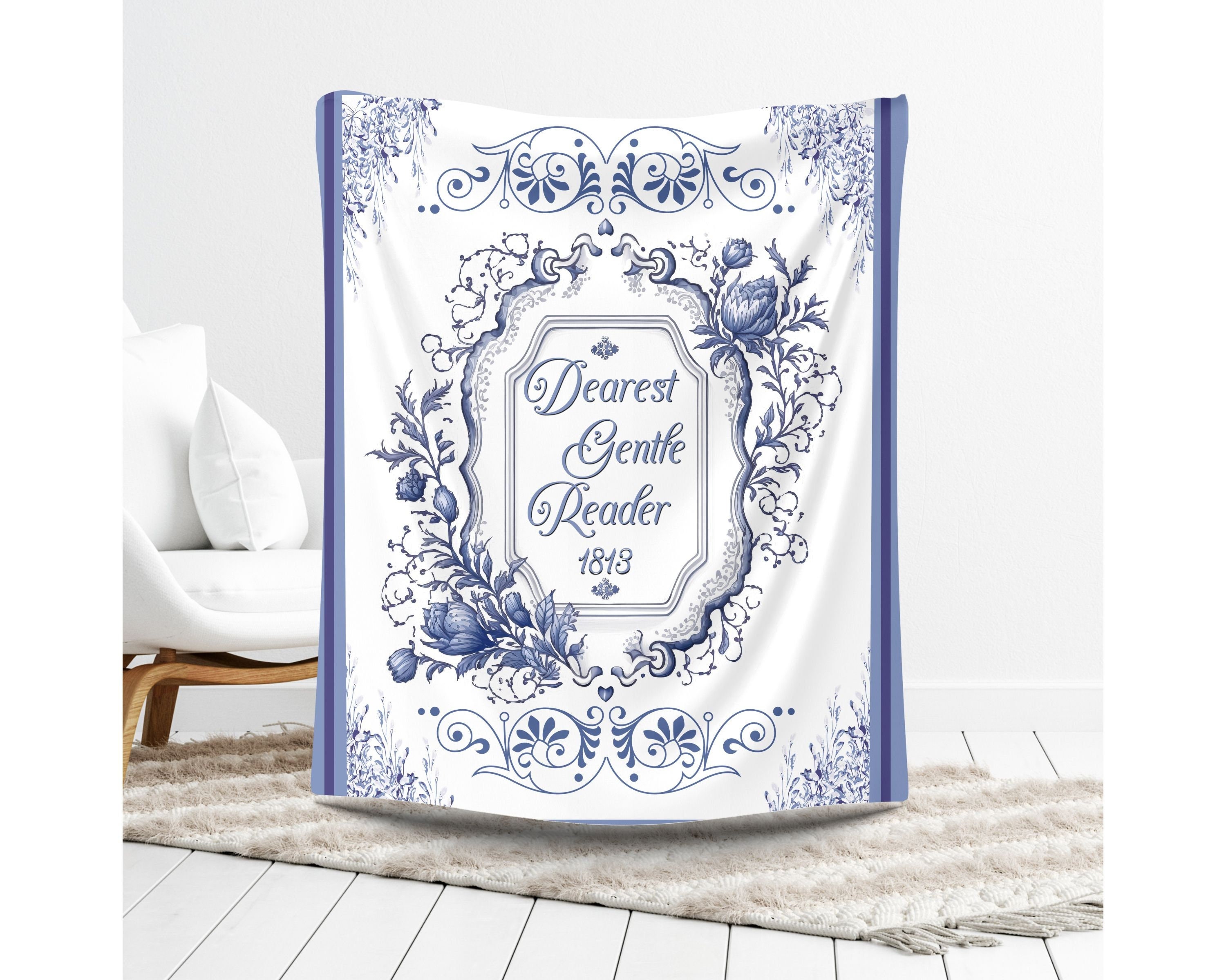 Dearest Gentle Reader Blanket Regency England Ton Society Papers Gift For Bridgeton Fan Historical Drama Romance Reader Gift Bookclub Gift