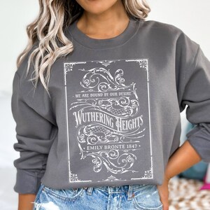 Wuthering Heights Sweatshirt, Emily Brontë Historical Romance Sweater Bookish Literary Gift, Heathcliffe Fan Art Gift, Bookclub Shirt