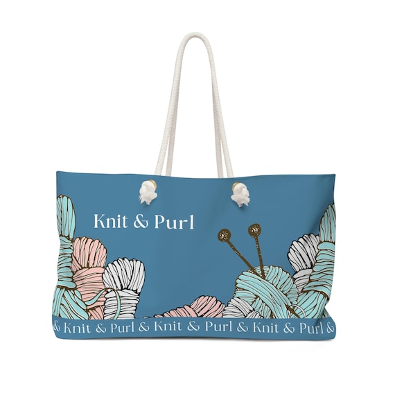 Large Knitting, Crochet Project Tote Bag, Extra Large Yarn Storage