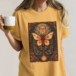Stained Glass Butterfly Tarot Card TShirt