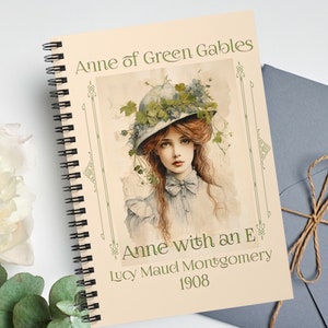 Anne Auf Green Gables Notizbuch, Cottagecore, Tagebuch, Lucy Maud Montgomery Fan, persönliches Tagebuch, Lesebuch, Buchclub Buchliebhaber, literarisches Geschenk