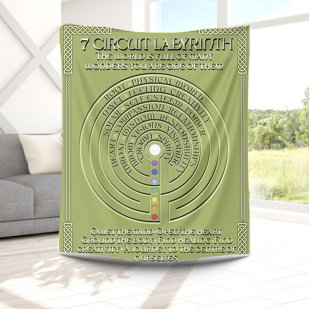 Labyrinth Custom 7 Circuit Blanket Meditation Tool Chakras and Circuit ...