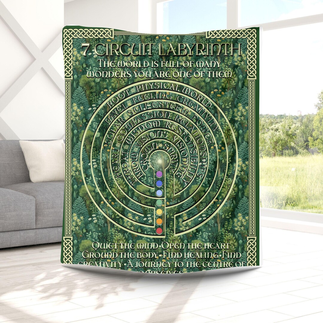 Labyrinth Custom 7 Circuit Blanket Meditation Tool Chakras and Circuit ...