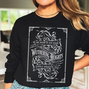 Wuthering Heights Sweatshirt, Emily Brontë Historical Romance Sweater Bookish Literary Gift, Heathcliffe Fan Art Gift, Bookclub Shirt