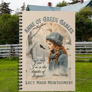 Anne Auf Green Gables Notizbuch, Cottagecore, Tagebuch, Lucy Maud Montgomery Fan, persönliches Tagebuch, Lesebuch, Buchclub Buchliebhaber, literarisches Geschenk