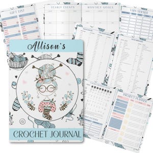 Custom Crochet Project Planner Crochet Tracker Crochet Journal Organize Hooks Yarn And Supplies Crochet Gift For Mom Birthday Crafter Gift