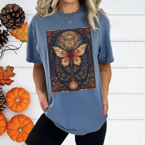 Stained Glass Butterfly Tarot Card TShirt