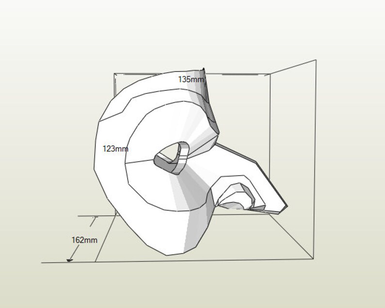 DIY lowpoly model trophy papercraft 3d pepakura 3D Puzzle diy paper mask PDF template papermodel 3D