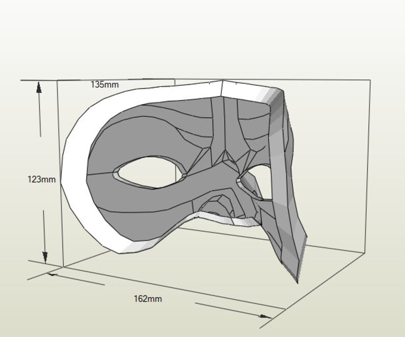 DIY lowpoly model trophy papercraft 3d pepakura 3D Puzzle diy paper mask PDF template papermodel 3D