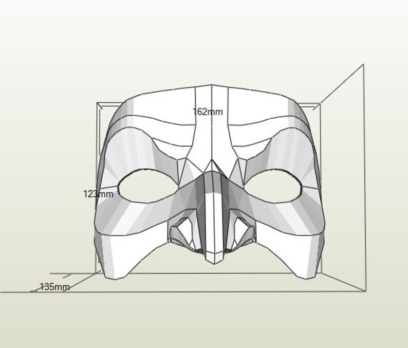 DIY lowpoly model trophy papercraft 3d pepakura 3D Puzzle diy paper mask PDF template papermodel 3D