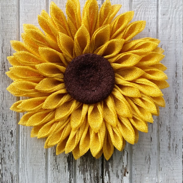 Burlap Sunflower Wreath for front door decor, Large Sunflower Burlap Wreath, Modern Boho Farmhouse Wreath,Spring Summer Fall Sunflower decor