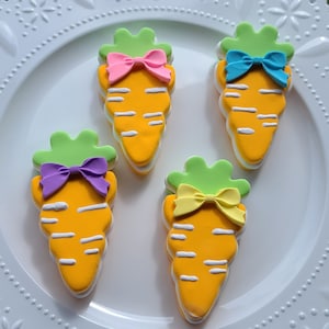 Faux Easter Carrot Macarons: Tiered Tray Spring Decor