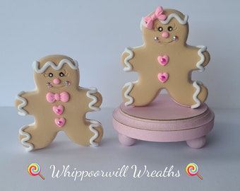 Fake Gingerbread Cookies: Valentine's Tiered Tray Decor