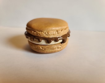 Set of 2 Faux smores macaroons, fake macaron, fake chocolate cookie, food prop, faux sweets, tiered tray coffee bar decor, fake cookies