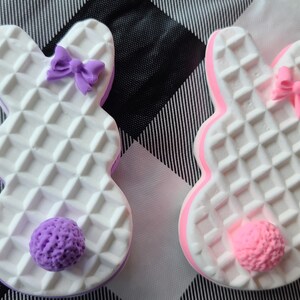 Faux Waffle Bunny Macarons: Easter Tiered Tray Decor