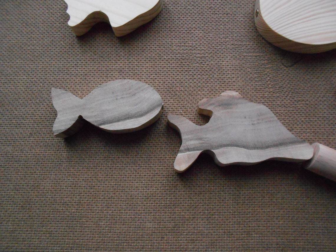 Wooden Fishing Magnetic Game Free Shipping Set of 8 Fishes - Etsy