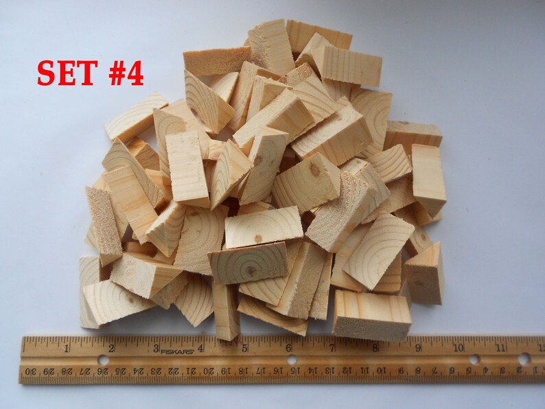 Different Sets of Wooden Scrap One of 5 Sets Wooden Scrap Etsy