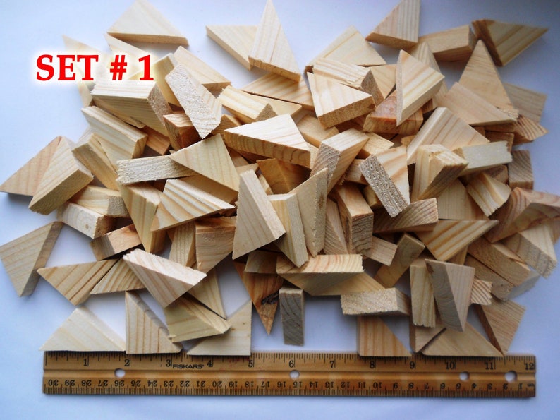 Different Sets of Wooden Scrap One of 5 Sets Wooden Scrap Etsy