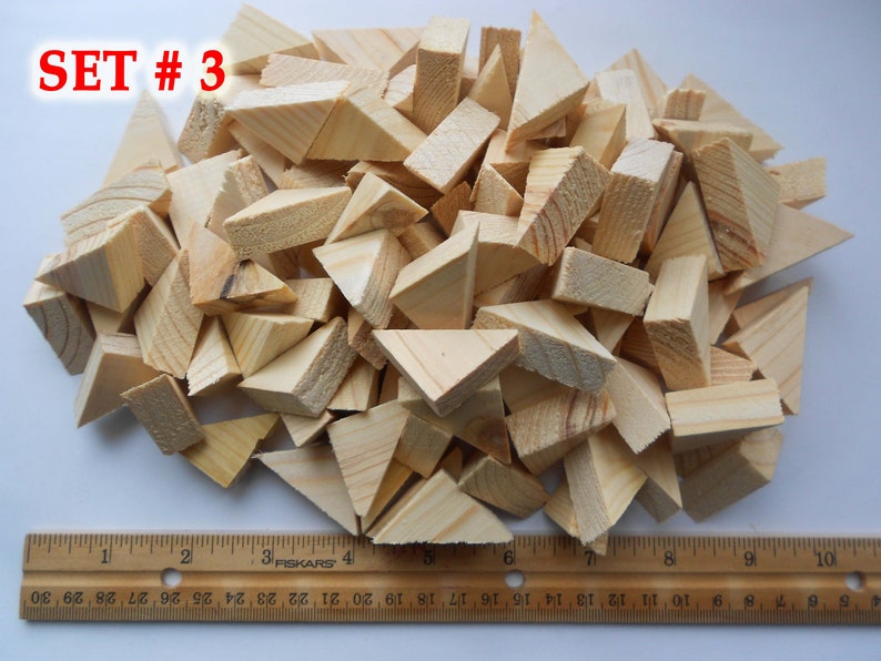 Different Sets of Wooden Scrap One of 5 Sets Wooden Scrap Etsy