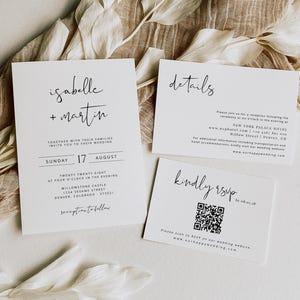 Minimalist Wedding Invitation Template, Modern Wedding Invite, Boho Wedding Invitation, Photo Wedding Invitation, Editable Template
