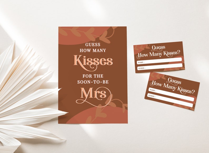 Terri How Many Kisses Bridal Shower Game Hershey Kisses Etsy Ireland