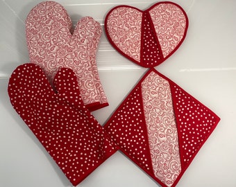 Juego de manoplas y agarraderas para horno de cocina