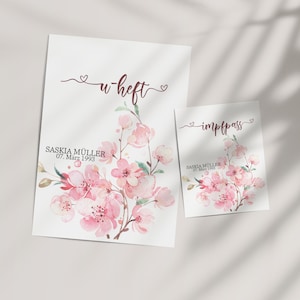 SET U-Heft und Impfpass Hülle SASKIA personalisiert