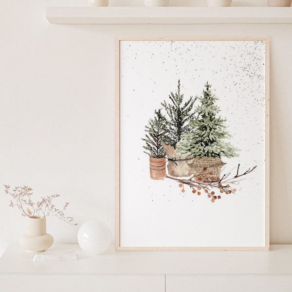 Poster Weihnachten - Christmas Tree - , Posterdruck, Weihnachten Bild, Weihnachtsdekoration