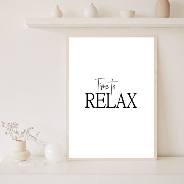 Poster Spruch - Time to Relax -
