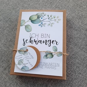 40 Schwangerschaft Meilensteinkarten, EUKALYPTUS, Meilenstein Karten, + Baby Countdown Karte