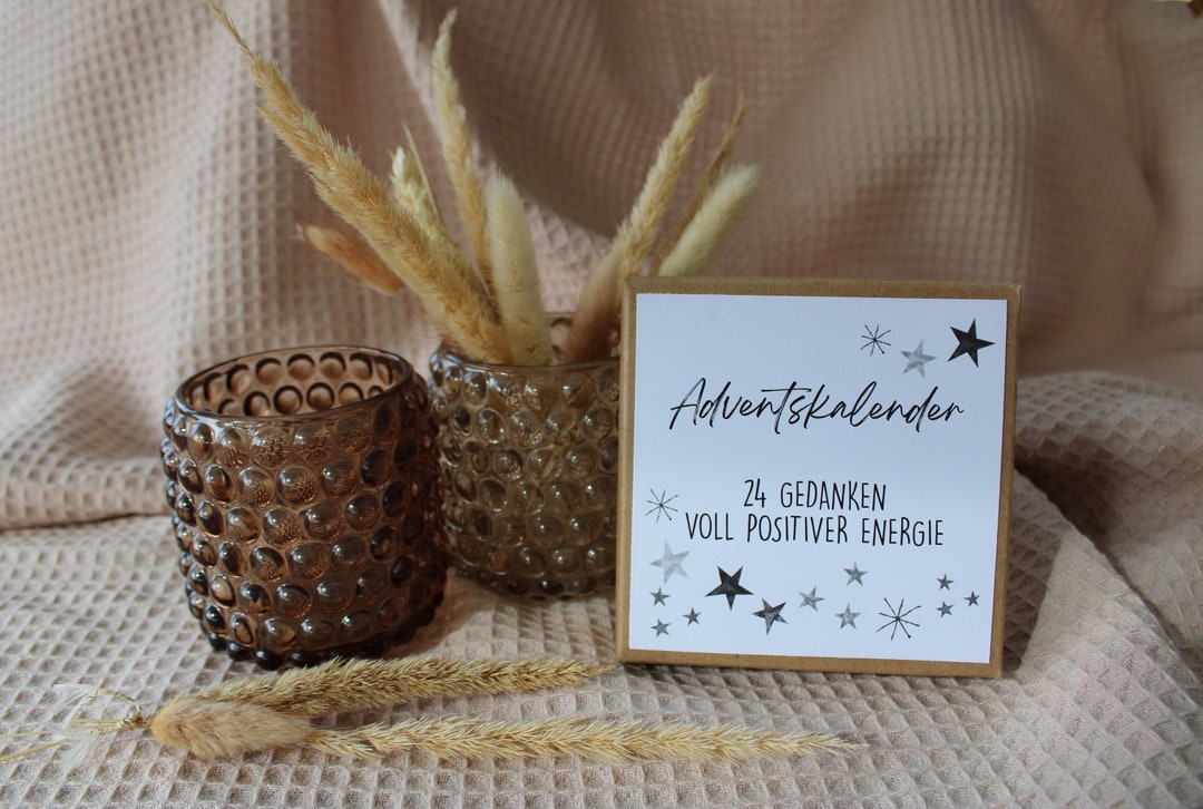 Adventskalender gefüllt mit 24 positive Sprüchen / Gedanken Etsy.de